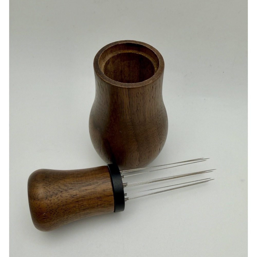 Genuine Walnut WDT Espresso Tool & Protective Case (4"x1.5")